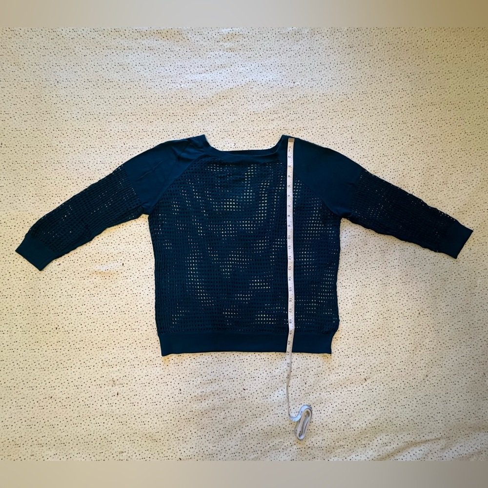 EUC Express Teal Mesh Sweater - Picture 3 of 6